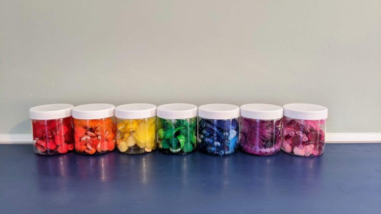 Rainbow Sensory Jars.